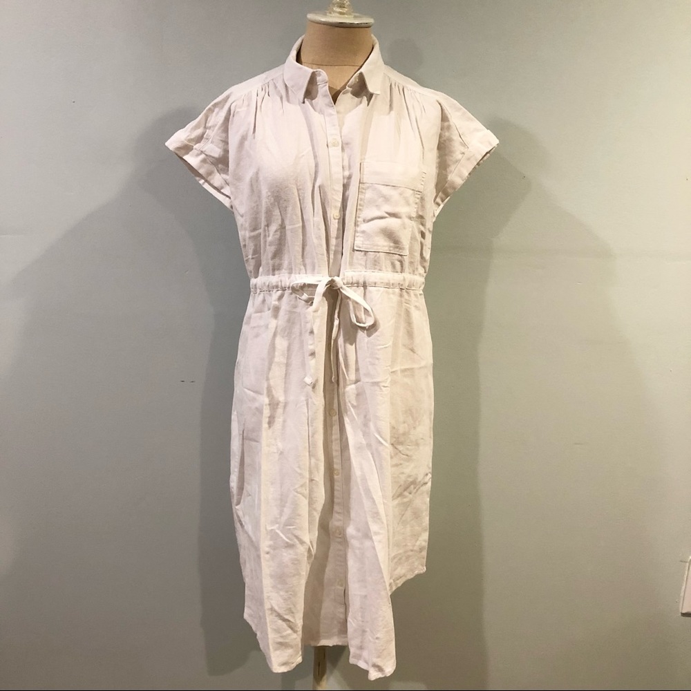 Old Navy White Button Down Shirt Dress